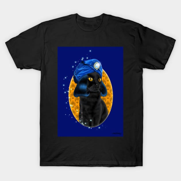 Naboo from the Mighty Boosh Black Cat T-Shirt by Msstorey